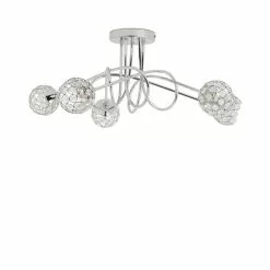 Dunelm Portia 5 Light Ceiling Fitting -Cheap wall lights Store 30730614 alt05