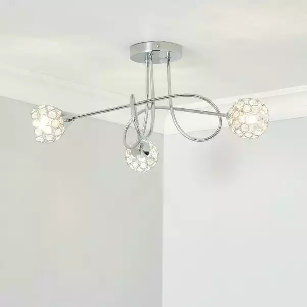 Dunelm Portia 3 Light Ceiling Fitting 3 Dunelm Portia 3 Light Ceiling Fitting