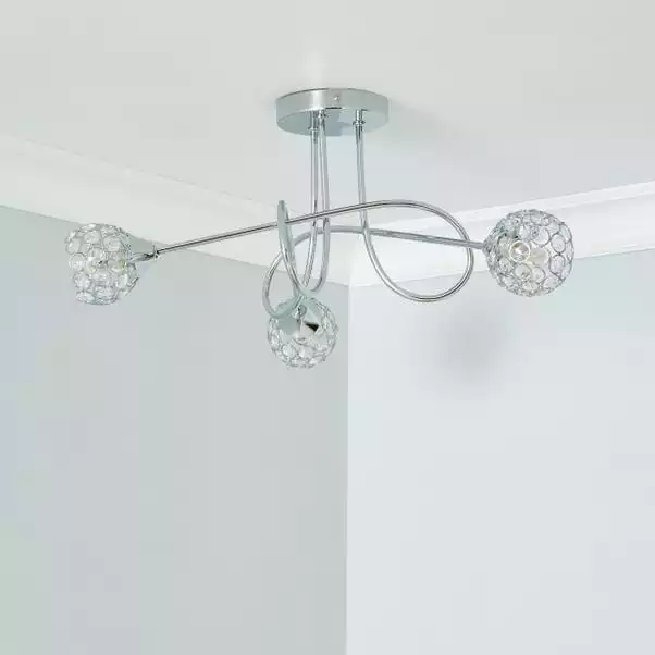 Dunelm Portia 3 Light Ceiling Fitting 4 Dunelm Portia 3 Light Ceiling Fitting - Image 2