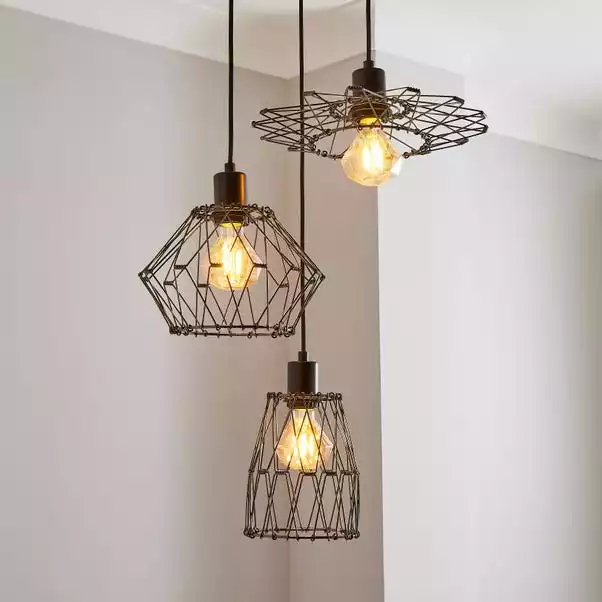 Dunelm Frances 3 Light Gunmetal Cluster Ceiling Fitting 3 Dunelm Frances 3 Light Gunmetal Cluster Ceiling Fitting