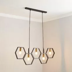 Dunelm Hexa 5 Light Ceiling Fitting