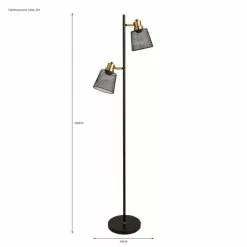 Dunelm Idris Industrial Floor Lamp -Cheap wall lights Store 30731136 alt07