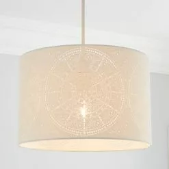 Dunelm Samira Laser Cut Drum Shade