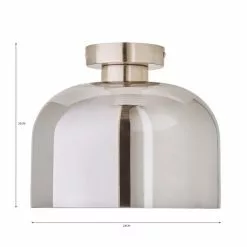 Dunelm Palazzo Chrome 1 Light Flush Ceiling Fitting -Cheap wall lights Store 30731167 alt07