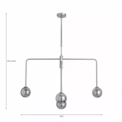 Dunelm Maran 5 Light Ceiling Fitting -Cheap wall lights Store 30731172 alt07