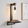 Dunelm Fulton Easy Fit Plug In Shelf Wall Light -Cheap wall lights Store 30731173