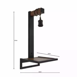 Dunelm Fulton Easy Fit Plug In Shelf Wall Light -Cheap wall lights Store 30731173 alt06