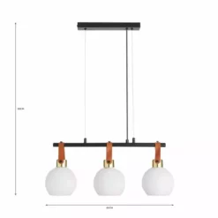 Dunelm Joan 3 Light Diner Fitting -Cheap wall lights Store 30731183 alt07