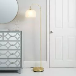 Dunelm Palazzo Gold Effect Floor Lamp