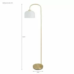 Dunelm Palazzo Gold Effect Floor Lamp -Cheap wall lights Store 30731205 alt07
