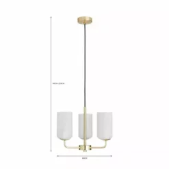 Dunelm Palazzo Chrome 3 Light Ceiling Fitting -Cheap wall lights Store 30731208 alt07