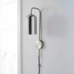 Dunelm Palazzo Chrome Easy Fit Plug In Wall Light -Cheap wall lights Store 30733685 alt01