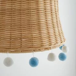 Dunelm Fiesta Rattan Pom Pom Easy Fit Pendant Shade 9 Dunelm Fiesta Rattan Pom Pom Easy Fit Pendant Shade -Cheap wall lights Store 30734618 alt02