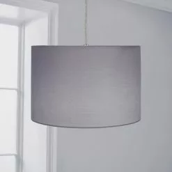 Dunelm Luna Drum Lamp Shade 20cm Dove Grey