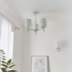 Vogue Lighting Vogue Dewey Chrome 3 Light Flush Ceiling Fitting -Cheap wall lights Store 30743005 alt02