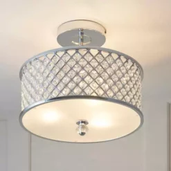 Vogue Lighting Vogue Crystal Hudson 3 Light Flush Ceiling Fitting