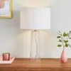 Dunelm Aero Ribbed Glass Table Lamp