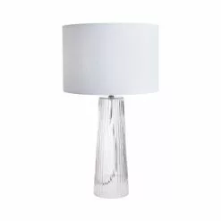 Dunelm Aero Ribbed Glass Table Lamp -Cheap wall lights Store 30752886 alt05