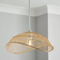 Elements Jaula Easy Fit Rattan Pendant