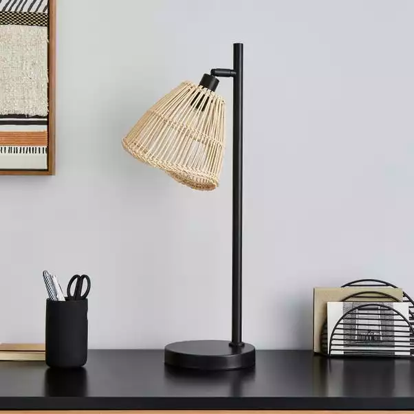 Elements Jaula Rattan Desk Lamp 4 Elements Jaula Rattan Desk Lamp - Image 2