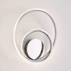 Dunelm Langdon Chrome Integrated LED Bathroom Wall Light