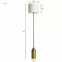 Dunelm Sole Gold Floor Lamp -Cheap wall lights Store 30752943 alt07