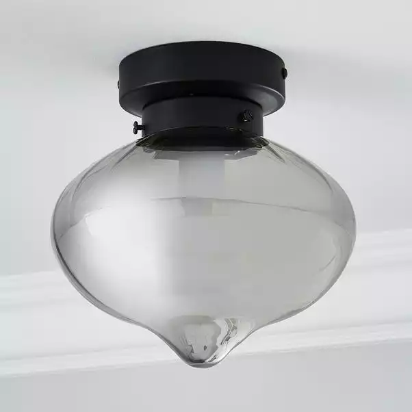 Dunelm Voyager 1 Light Smoked Flush Ceiling Fitting 4 Dunelm Voyager 1 Light Smoked Flush Ceiling Fitting - Image 2
