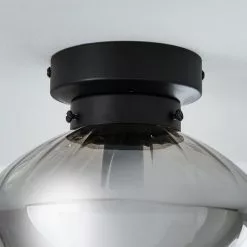 Dunelm Voyager 1 Light Smoked Flush Ceiling Fitting 11 Dunelm Voyager 1 Light Smoked Flush Ceiling Fitting -Cheap wall lights Store 30752951 alt03