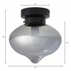 Dunelm Voyager 1 Light Smoked Flush Ceiling Fitting 13 Dunelm Voyager 1 Light Smoked Flush Ceiling Fitting -Cheap wall lights Store 30752951 alt07