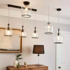 Dunelm Lenny 1 Light Black Ceiling Fitting -Cheap wall lights Store 30753350 alt06