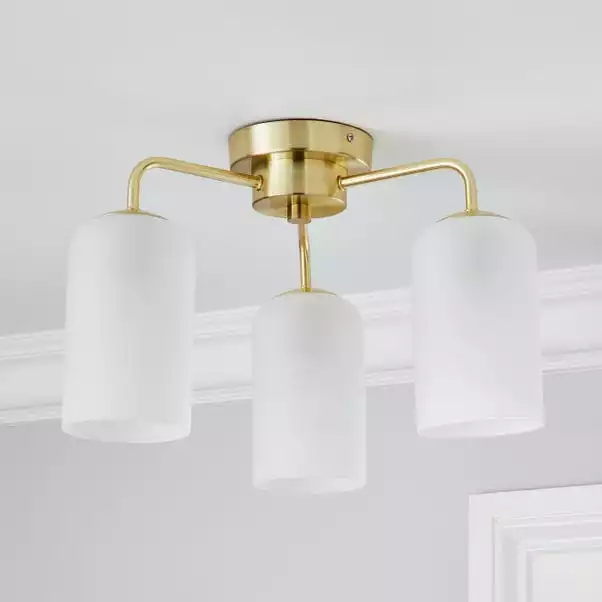 Dunelm Palazzo Gold 3 Light Semi Flush Fitting 4 Dunelm Palazzo Gold 3 Light Semi Flush Fitting - Image 2
