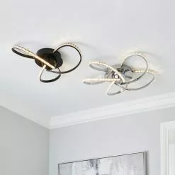 Dunelm Oria 3 Light LED Black Ceiling Fitting -Cheap wall lights Store 30753387 alt06