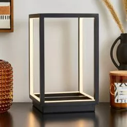 Dunelm Depere Integrated LED Black Table Lamp