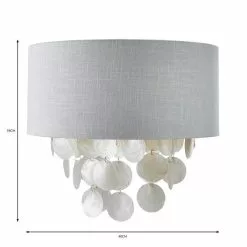 Dunelm Gemini Capiz Easy Fit Pendant -Cheap wall lights Store 30753396 alt07