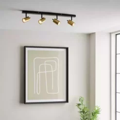 Dunelm Carter 4 Light Gold Spotlight Bar -Cheap wall lights Store 30754822 alt02