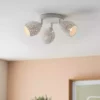 Dunelm Fearne 3 Light White Spotlight