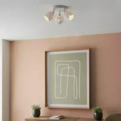 Dunelm Fearne 3 Light White Spotlight -Cheap wall lights Store 30754841 alt02