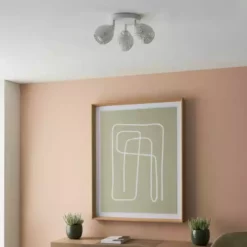 Dunelm Fearne 3 Light White Spotlight -Cheap wall lights Store 30754841 alt03