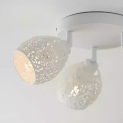 Dunelm Fearne 3 Light White Spotlight -Cheap wall lights Store 30754841 alt04