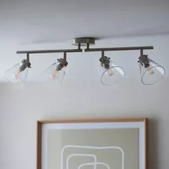 Dunelm Delavin 4 Light Satin Nickel Spotlight Bar -Cheap wall lights Store 30754843 alt01