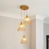 Elements Jaula Gold 3 Light Cluster Ceiling Fitting