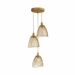 Elements Jaula Gold 3 Light Cluster Ceiling Fitting 12 Elements Jaula Gold 3 Light Cluster Ceiling Fitting -Cheap wall lights Store 30755628 alt05