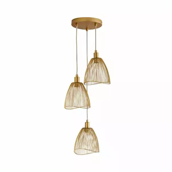 Elements Jaula Gold 3 Light Cluster Ceiling Fitting 7 Elements Jaula Gold 3 Light Cluster Ceiling Fitting - Image 5