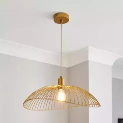 Elements Jaula Gold 1 Light Ceiling Fitting
