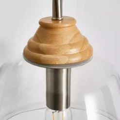 Churchgate Croxton Wood Glass Wall Light -Cheap wall lights Store 30755689 alt02