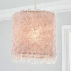 Dunelm Suzu Pink Easy Fit Pendant