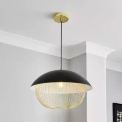 Dunelm Emzo Black Ceiling Fitting 50cm