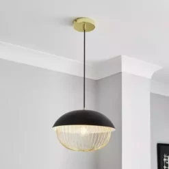 Dunelm Emzo Black Ceiling Fitting 35cm