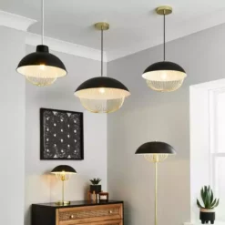 Dunelm Emzo Black Ceiling Fitting 35cm -Cheap wall lights Store 30755731 alt06