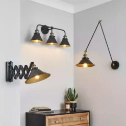 Dunelm Logan Extendable Plug In Grey Wall Light -Cheap wall lights Store 30755759 alt06